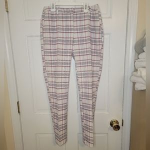 Plaid tapered pants